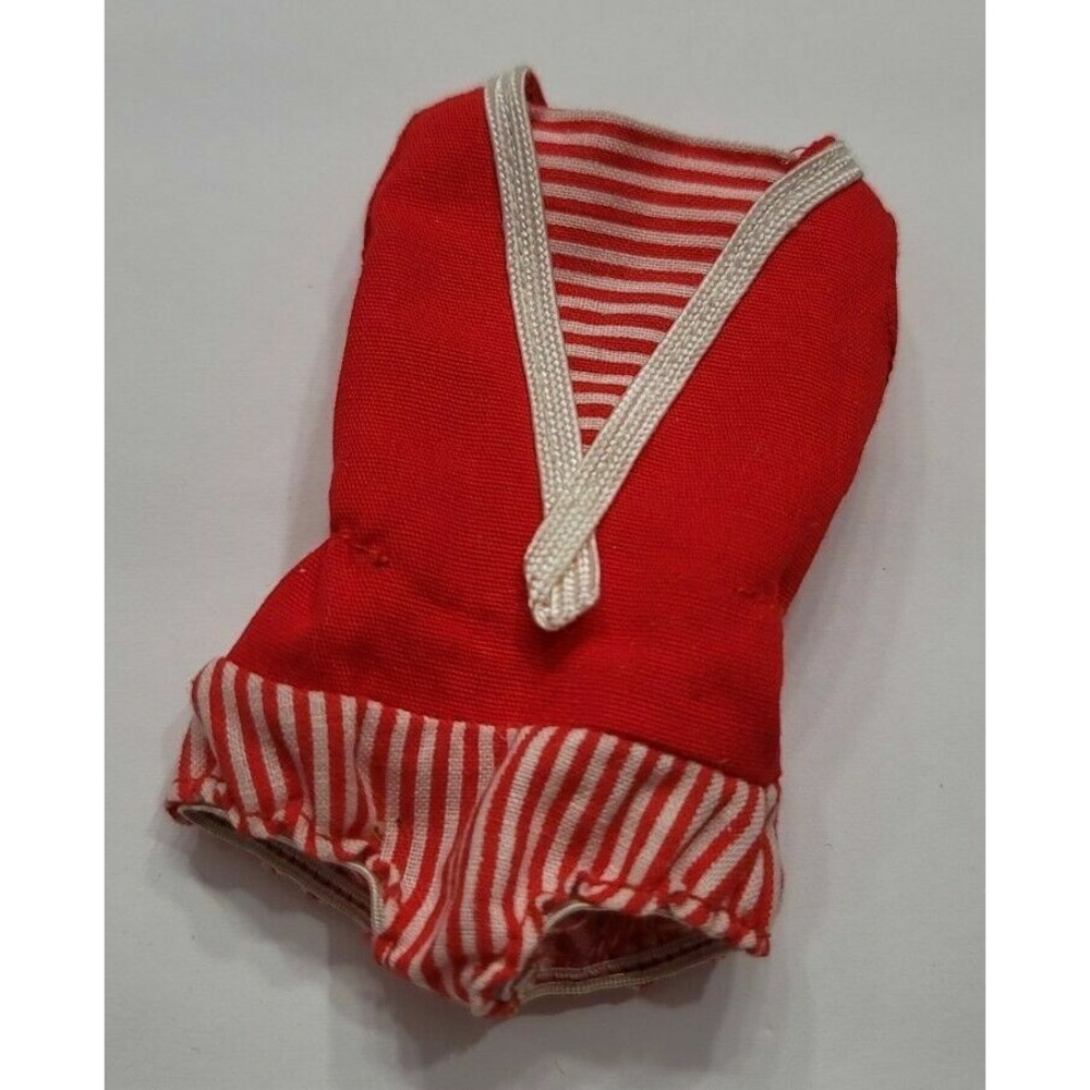 Vintage Barbie Skipper 0950 Red White Swimsuit Japan Original Doll Clothing